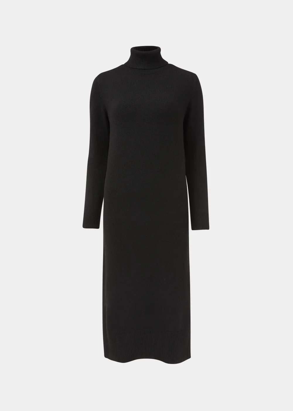 Black Roll Neck Knitted Dress - XS Image 5