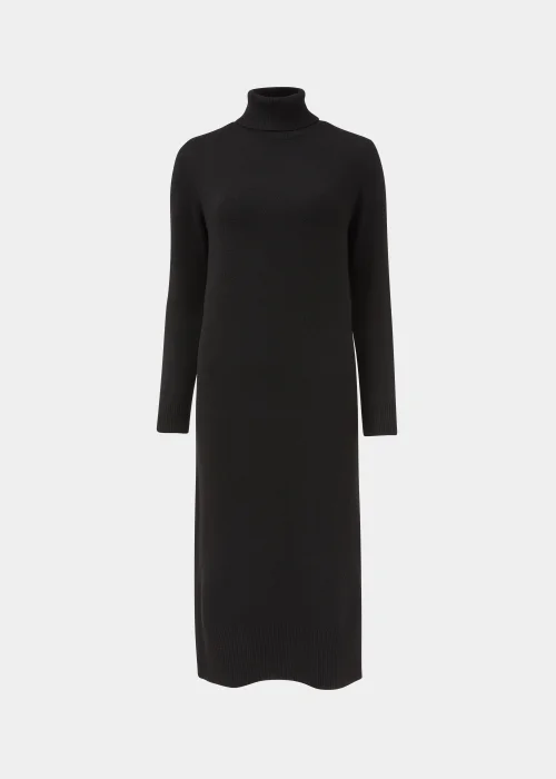 Black Roll Neck Knitted Dress - XS Image 5