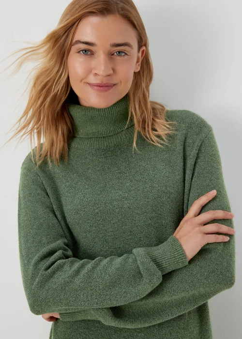 Green Roll Neck Knitted Dress - XS Image 3
