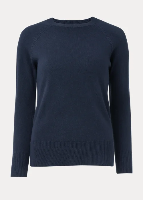 Navy Round Neck Soft Touch Jumper - 8 Image 5