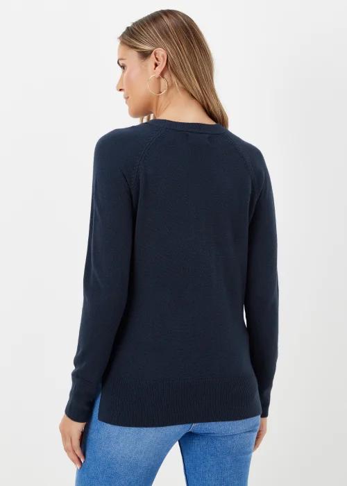 Navy Round Neck Soft Touch Jumper - 8 Image 2