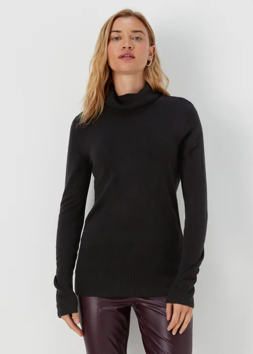 Black Super Soft Roll Neck Jumper - 8 Image 1