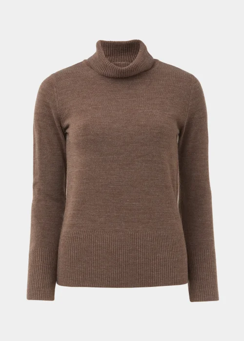 Brown Super Soft Roll Neck Jumper - 8 Image 5