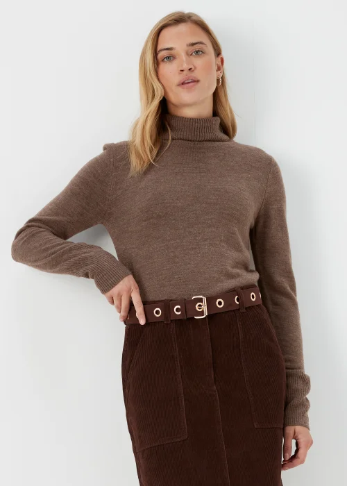 Brown Super Soft Roll Neck Jumper - 8 Image 1