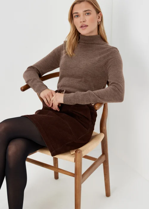 Brown Super Soft Roll Neck Jumper - 8 Image 4