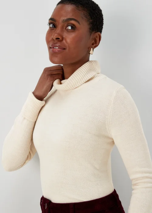 Taupe Super Soft Roll Neck Jumper - 8 Image 3