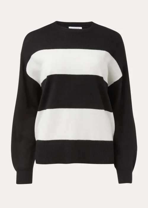 Black & Cream Batwing Sleeve Soft Touch Jumper - 8 Image 5