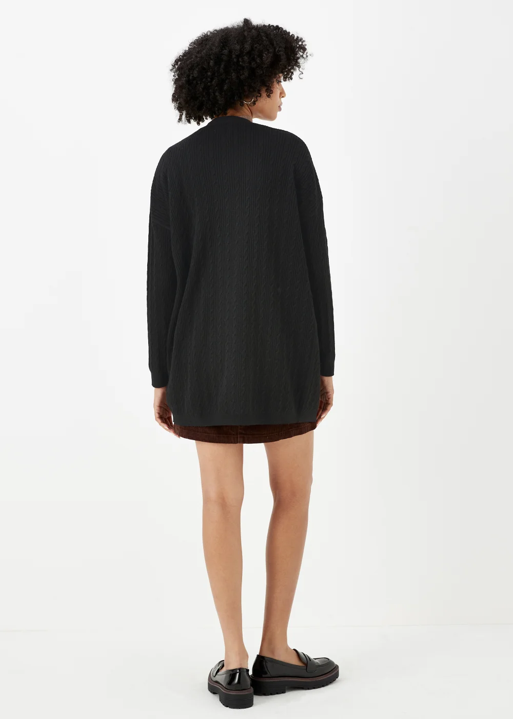 Black Baby Cable Cardigan - XS Image 2