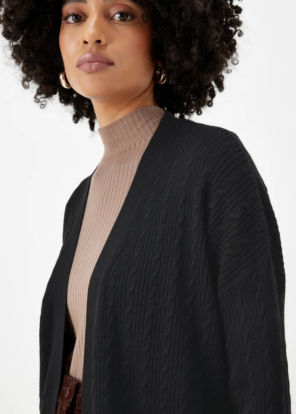 Black Baby Cable Cardigan - XS Image 3