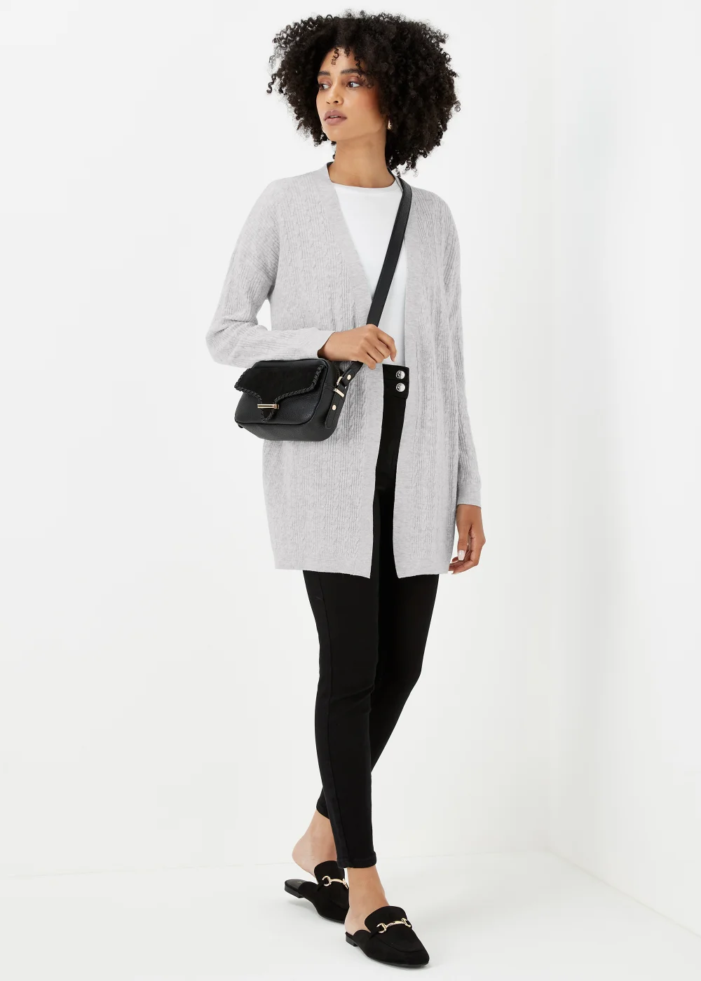 Grey Baby Cable Knit Cardigan - XS Image 1