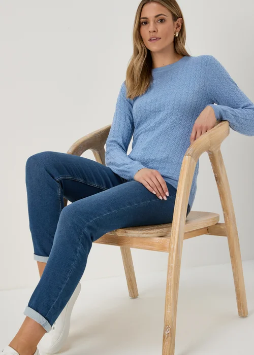 Blue Baby Cable Jumper - 8 Image 4