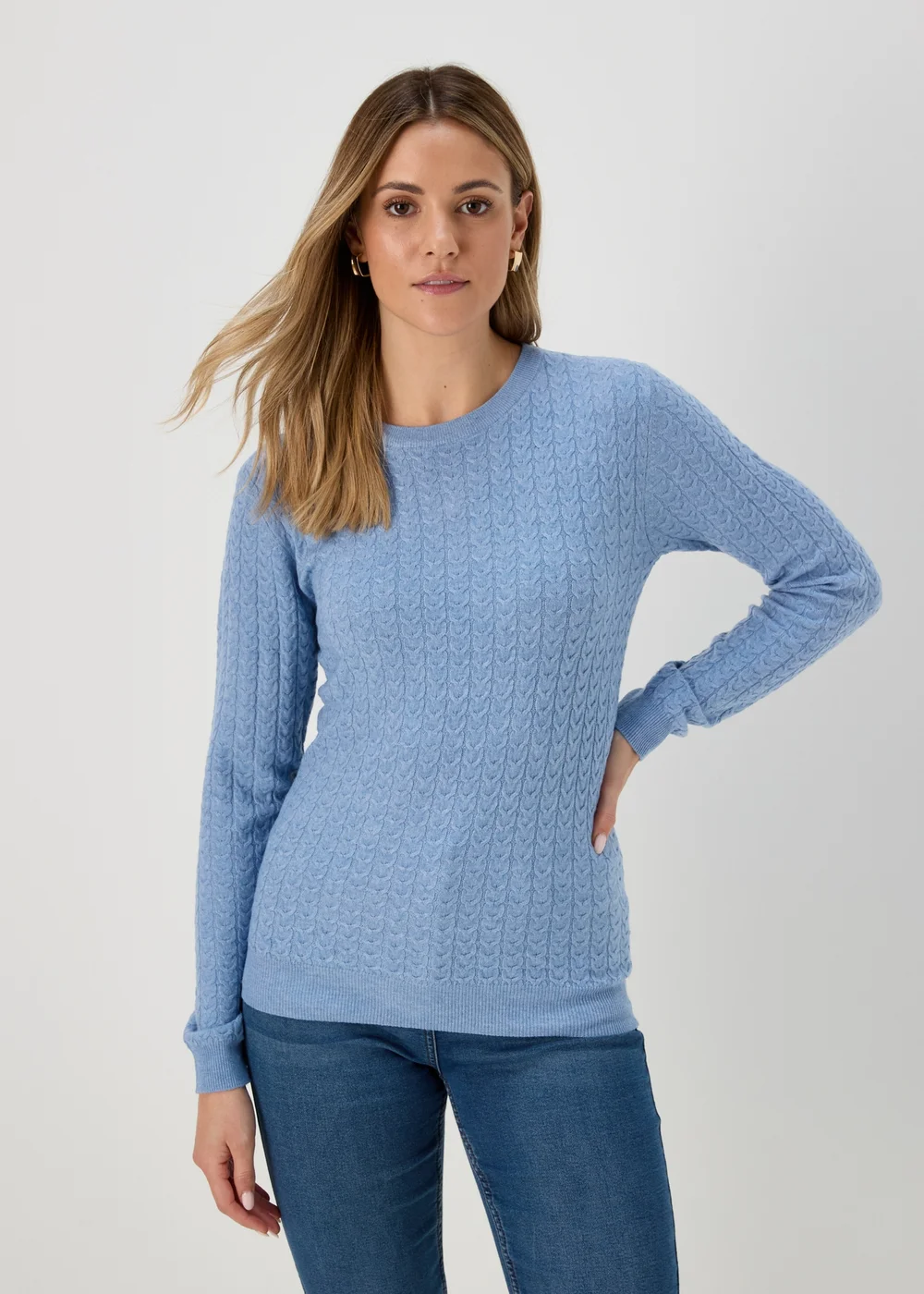 Blue Baby Cable Jumper - 8 Image 1