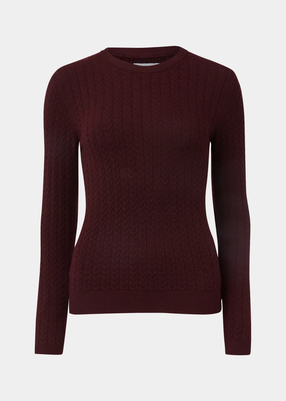 Burgundy Baby Cable Knit Jumper - 8 Image 5