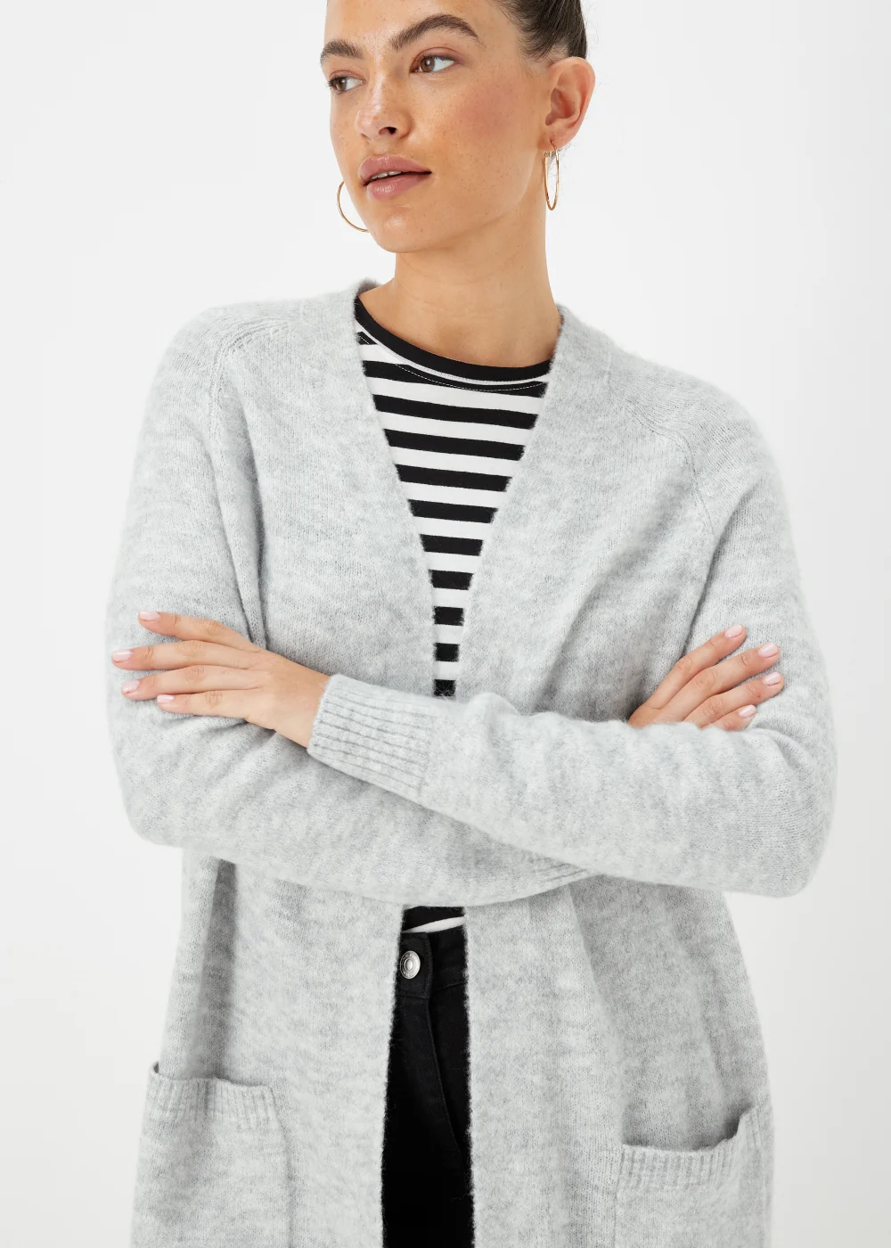 Grey Marl Cardigan - XS Image 3