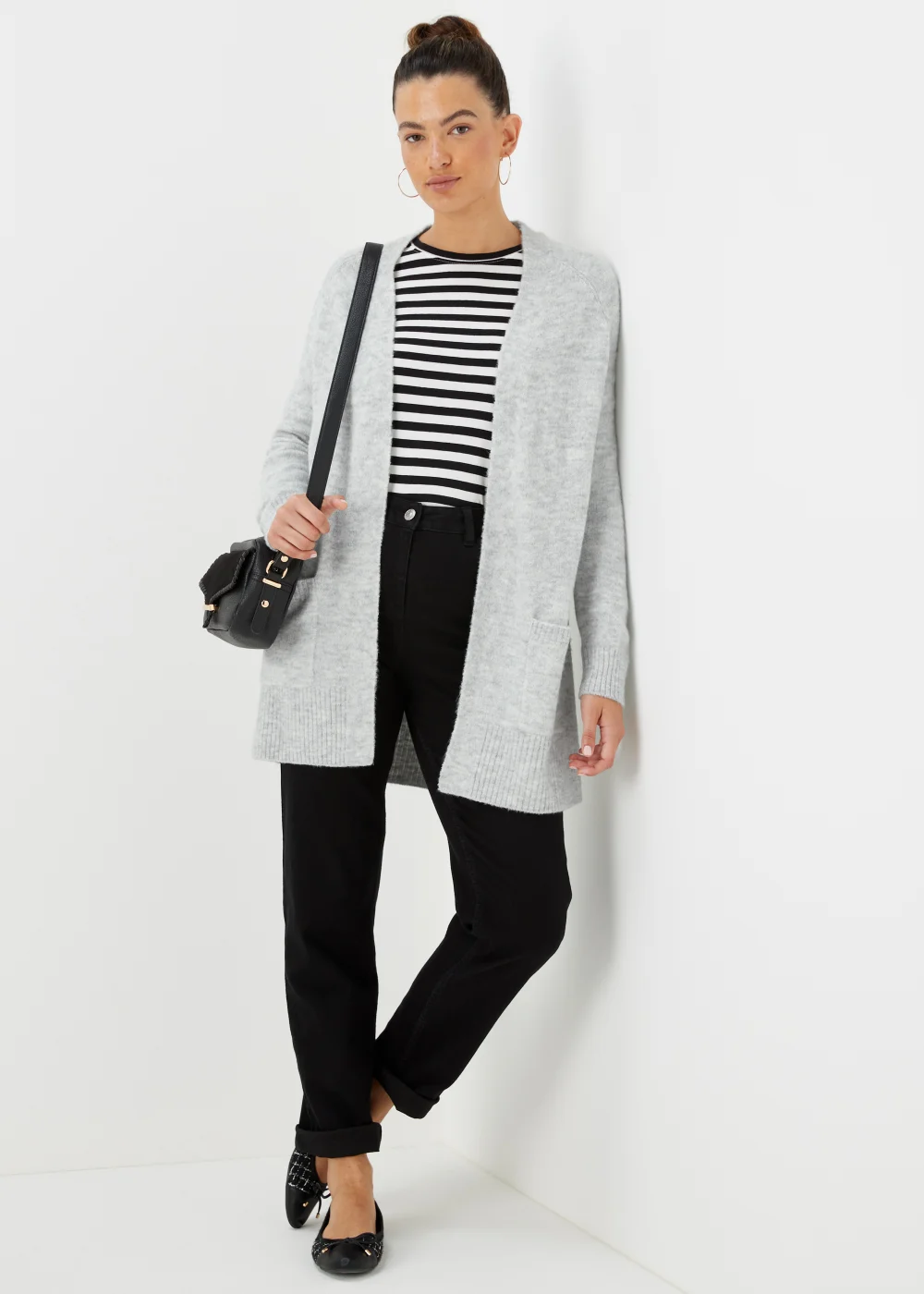 Grey Marl Cardigan - XS Image 1