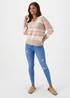 Multicoloured V Neck Jumper - XS Image 1