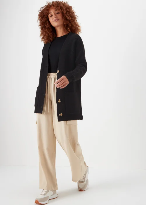 Black Ribbed Cardigan - XS Image 4