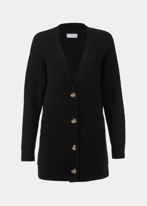 Black Ribbed Cardigan - XS Image 5