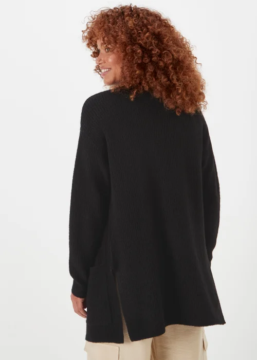 Black Ribbed Cardigan - XS Image 2