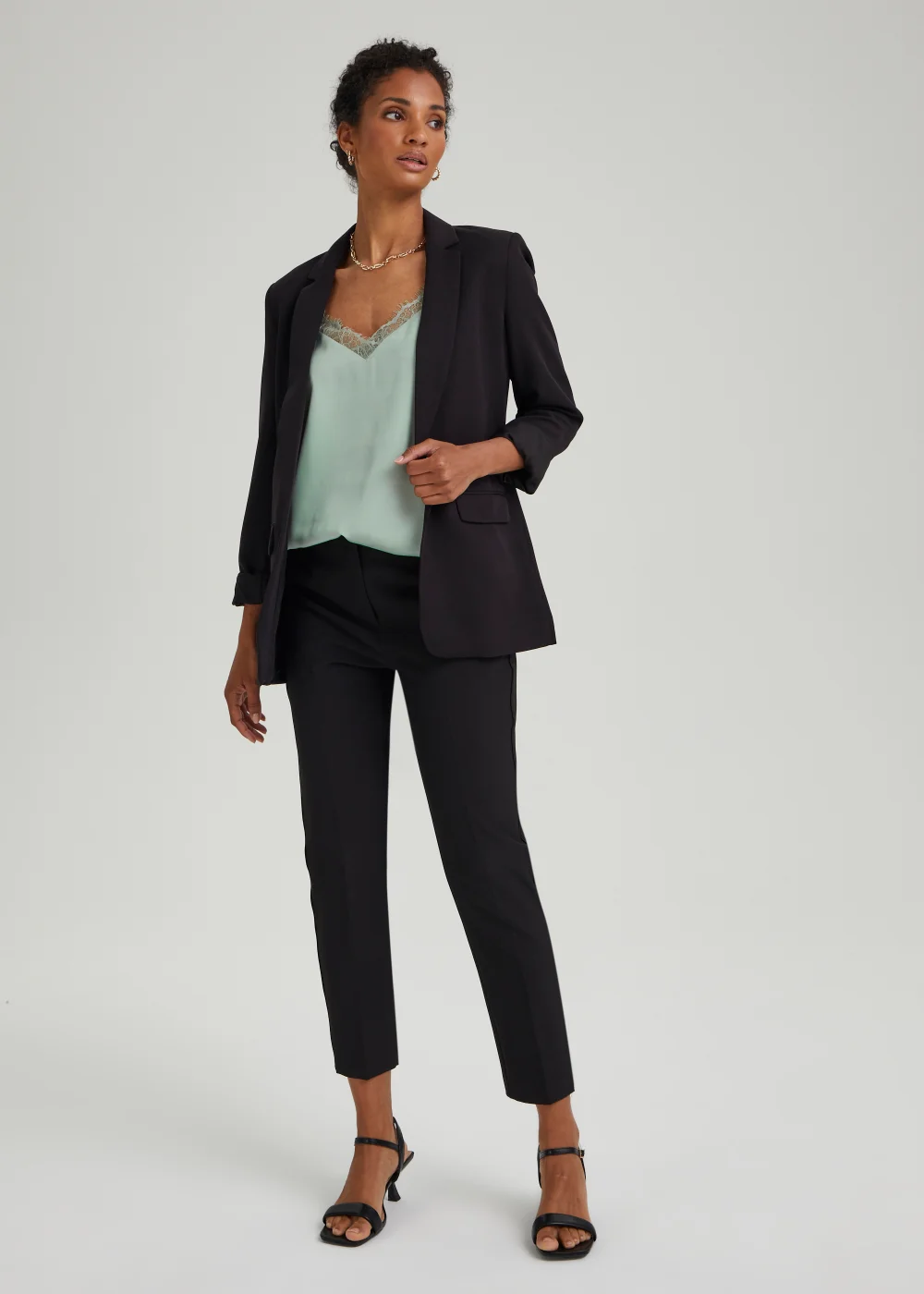 Mint Lace Trim Cami Top - Size 8 Image 4