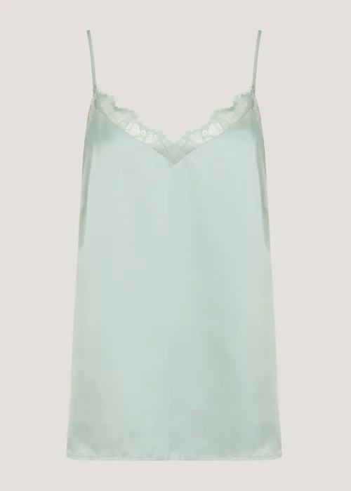Mint Lace Trim Cami Top - Size 8 Image 5
