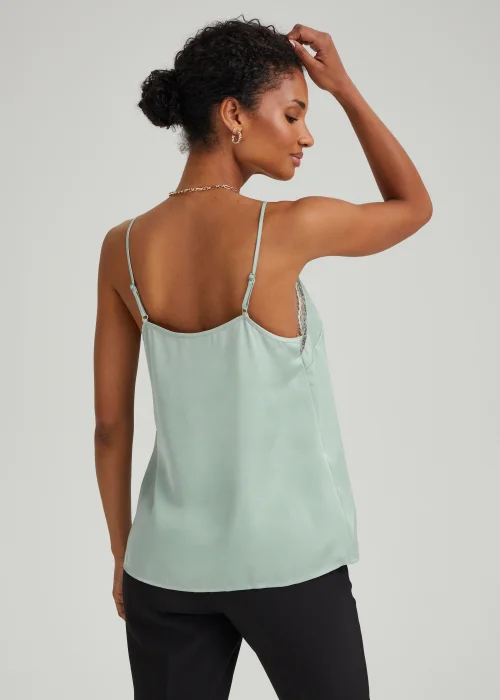 Mint Lace Trim Cami Top - Size 8 Image 2