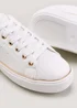 White Lace Up Trainers - Size 3 Image 2