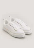 White Lace Up Trainers - Size 3 Image 1