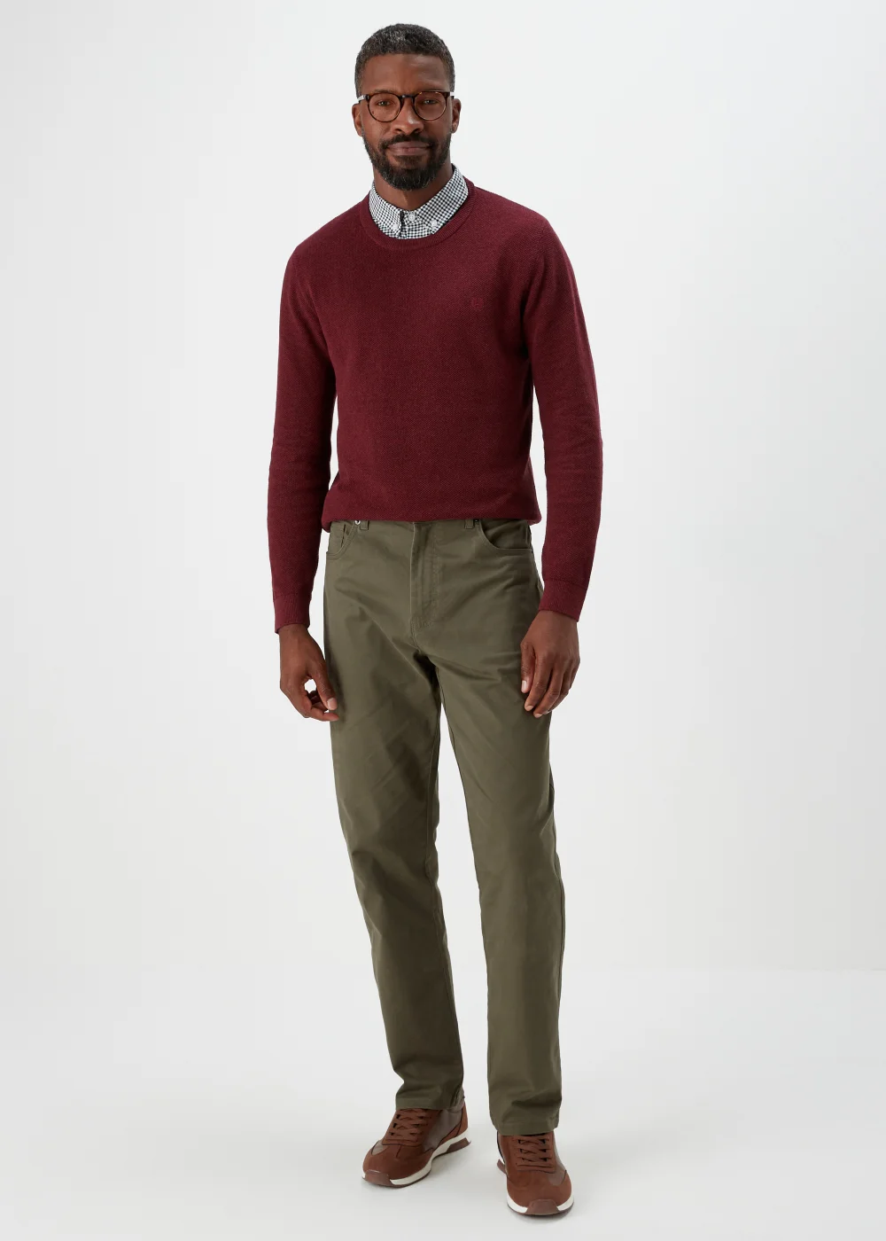 Lincoln Khaki 5 Pocket Trousers - 32 Waist Regular Image 1