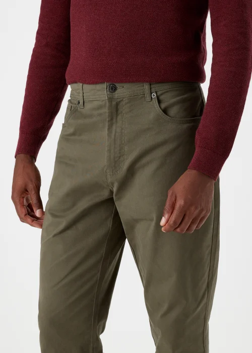 Lincoln Khaki 5 Pocket Trousers - 32 Waist Regular Image 3