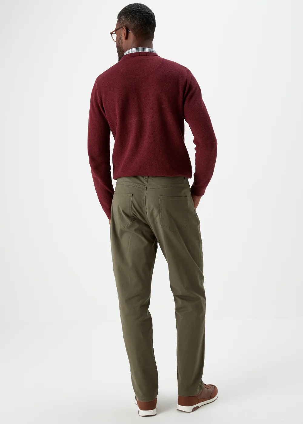 Lincoln Khaki 5 Pocket Trousers - 32 Waist Regular Image 2