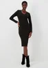 Et Vous Black Knitted Button Dress - 8 Image 1