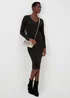 Et Vous Black Knitted Button Dress - 8 Image 4