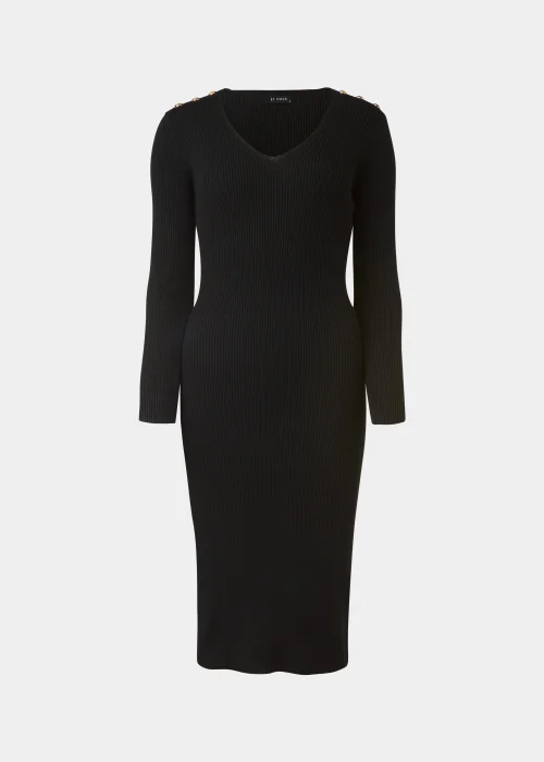 Et Vous Black Knitted Button Dress - 8 Image 5