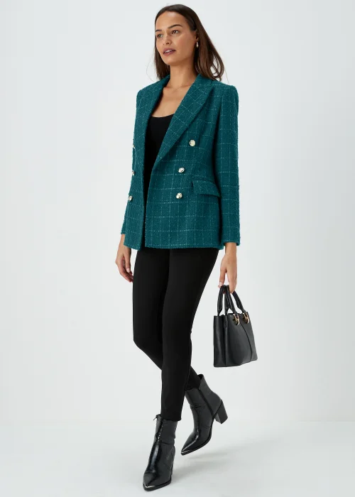 Et Vous Green Textured Blazer - 8 Image 4