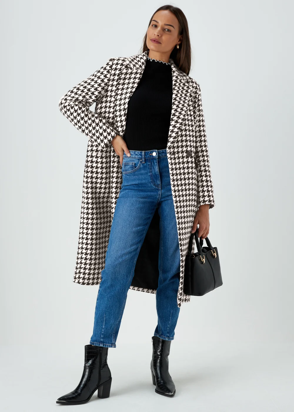 Et Vous Monochrome Dogtooth Formal Coat - 8 Image 4