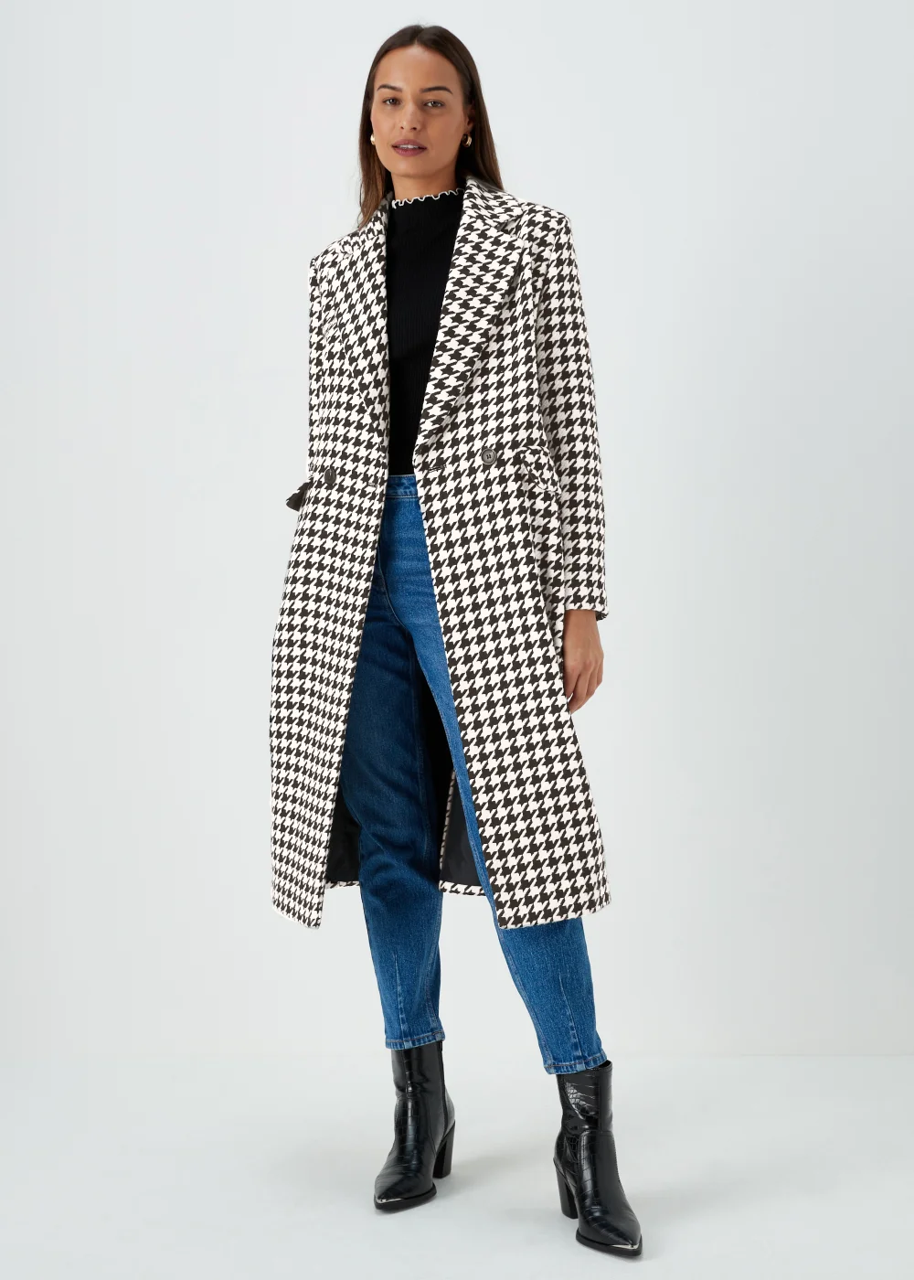 Et Vous Monochrome Dogtooth Formal Coat - 8 Image 1