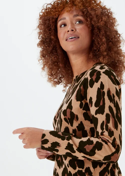 Multicoloured Animal Print Soft Tunic Dress - 8 Image 3