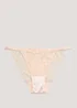 Pink Tonal Lace Tanga Knickers - Size 8 Image 4