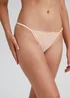 Pink Tonal Lace Tanga Knickers - Size 8 Image 3