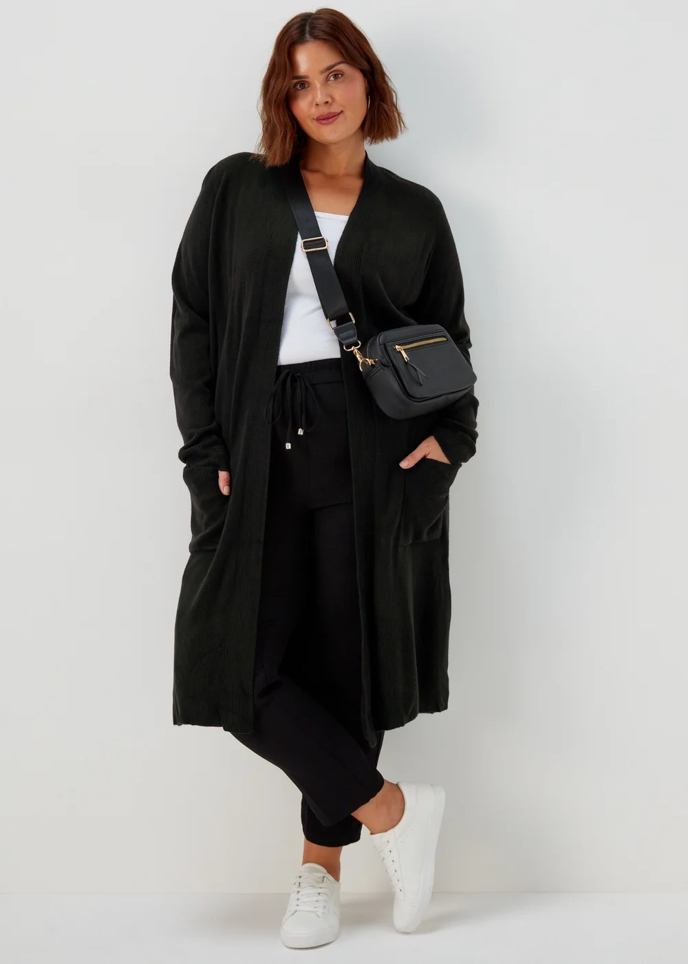 Papaya Curve Black Knitted Cardigan - 18-20 Image 4