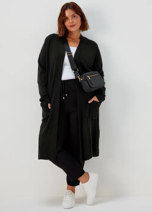 Papaya Curve Black Knitted Cardigan - 18-20 Image 4