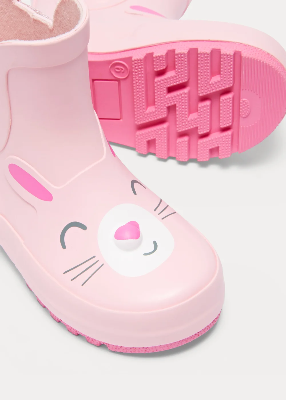 Kids Pink Rabbit Wellies (Younger 4-12) - Size 4 Infants Image 2