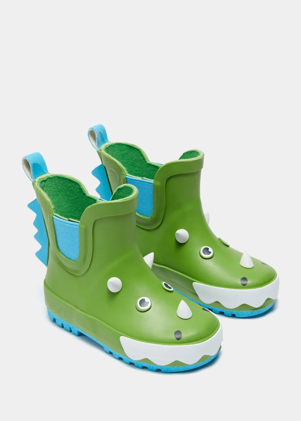 Kids Green Dinosaur Wellies (Younger 4-12) - 6 Infant Image 1