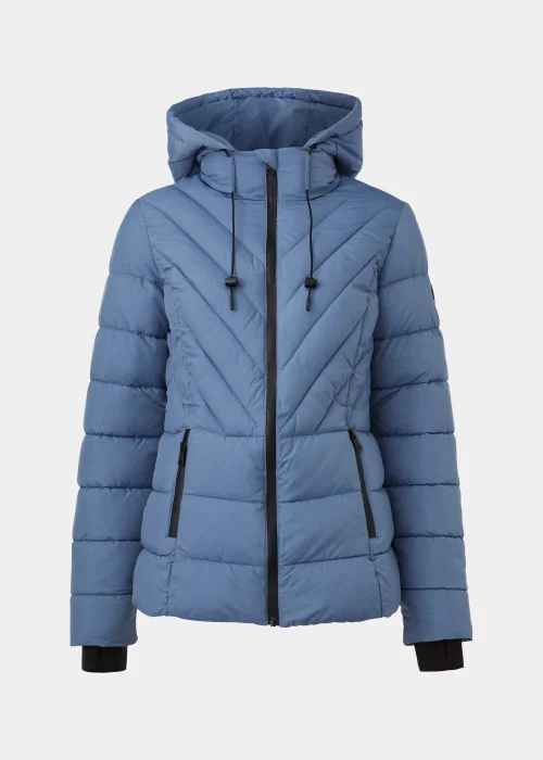 Blue Short Padded Shower Resistant Coat - 8 Image 5
