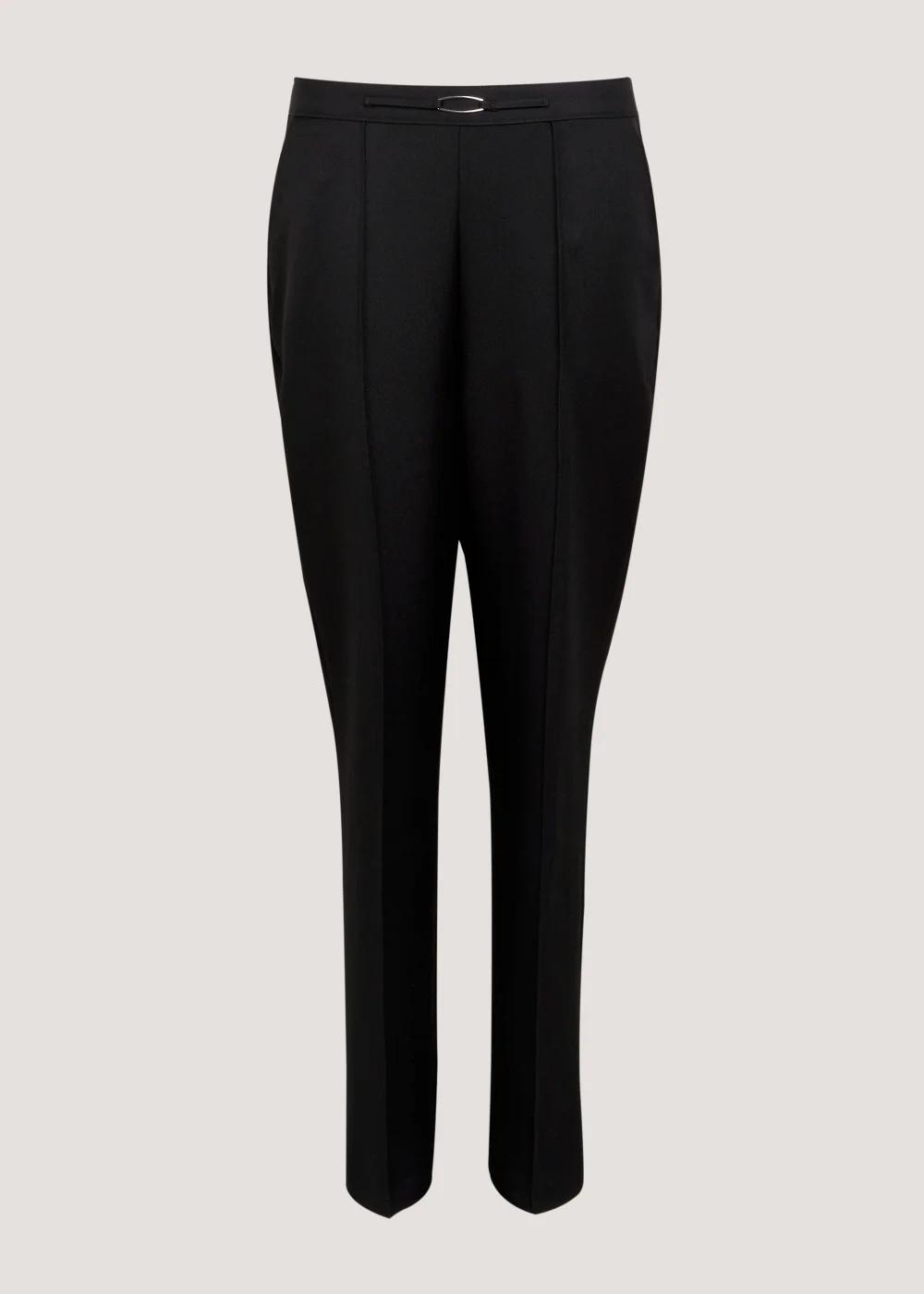 Et Vous Black Pleat Front Straight Leg Trousers - 8/L27 Image 1