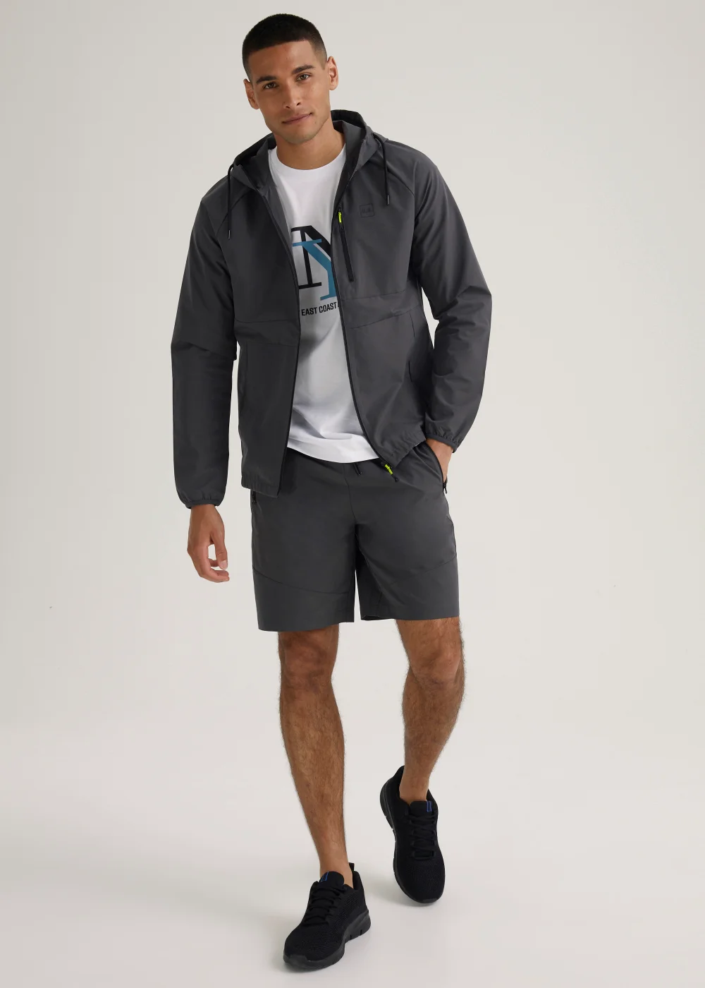 US Athletic Grey Woven Zip Up Jacket - XS Image 4