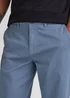 Blue Straight Fit Stretch Chinos - 30 Waist Regular Image 3