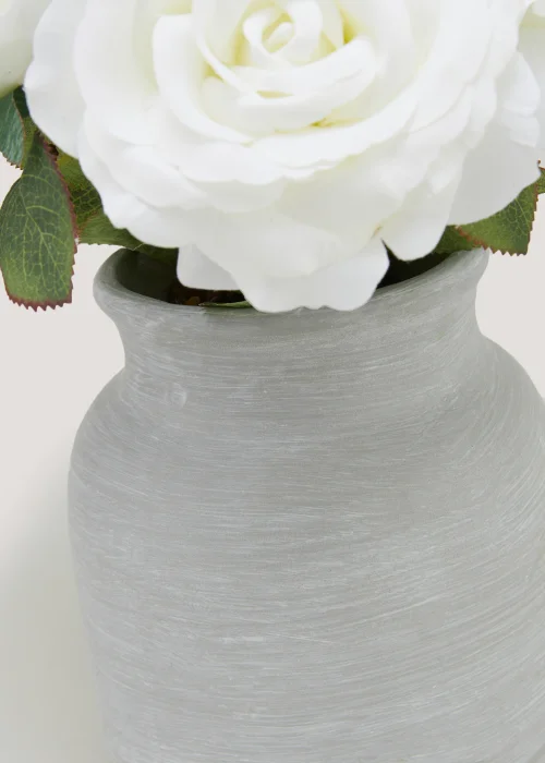 Roses in Cement Pot (33cm) Image 2