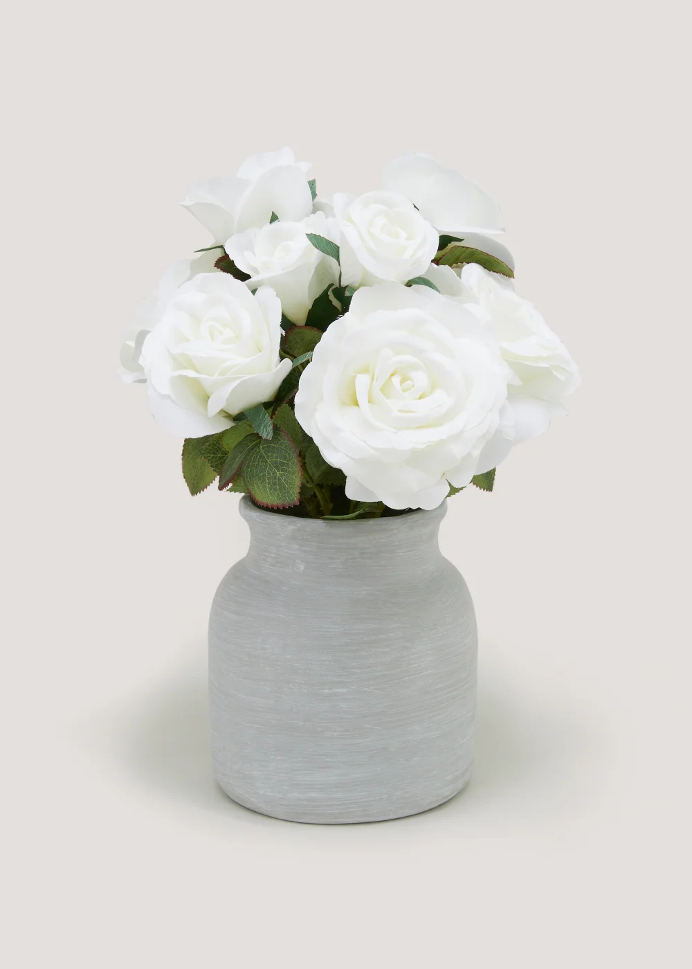 Roses in Cement Pot (33cm) Image 1